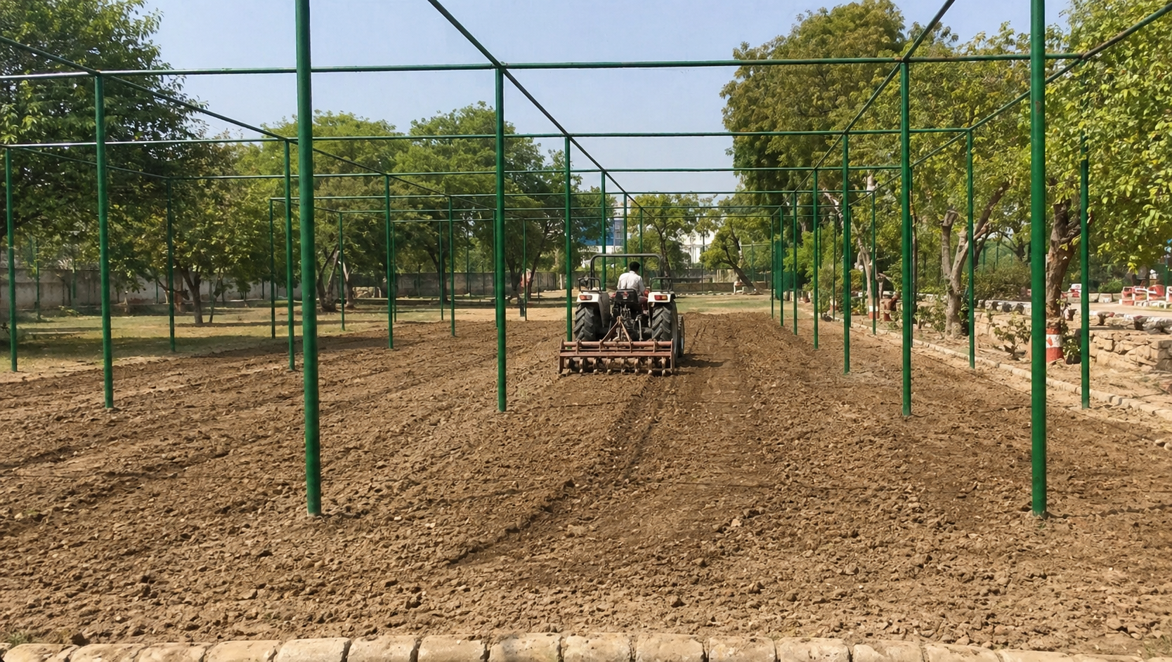 Yamuna Sports Complex DDA Cricket Pitch Construction